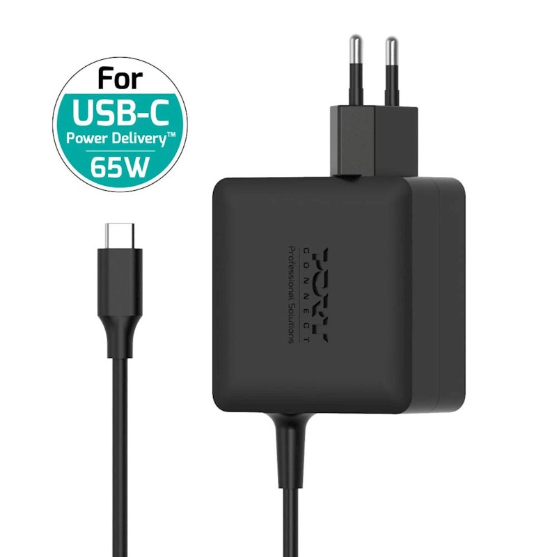 Napajalnik PORT USB-C GaN 65W plug-in EU