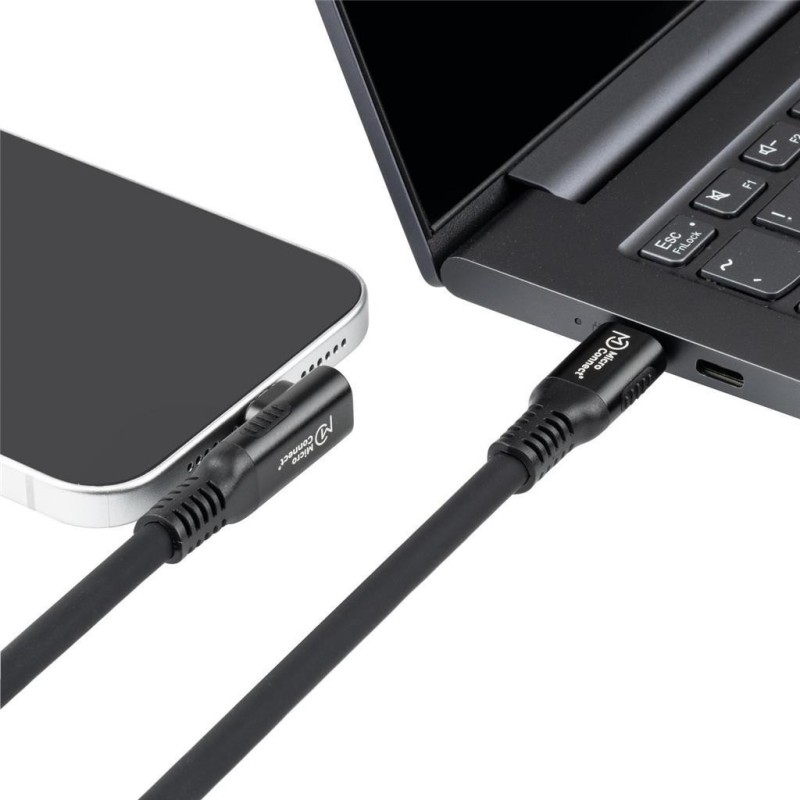 Kabel MicroConnect Premium USB C-C, magnetni, kotni, 0,5 m