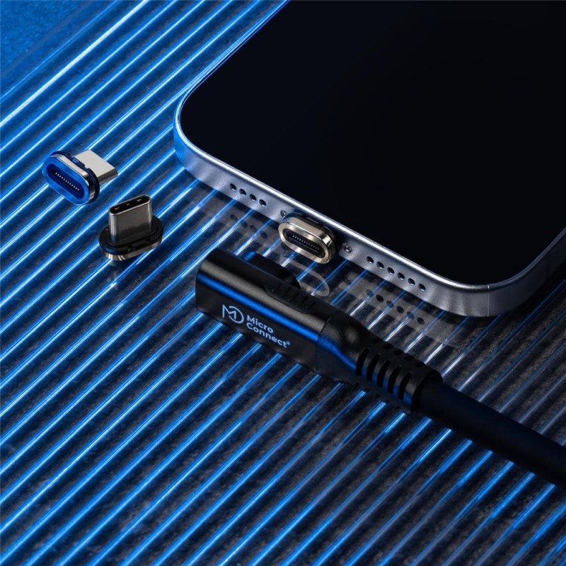 Kabel MicroConnect Premium USB C-C, magnetni, kotni, 0,15m