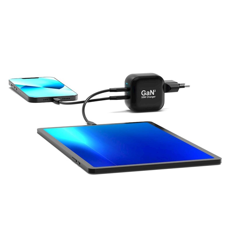 Polnilec PORT 35W GaN USB-C PD + kabel USB-C, 2m