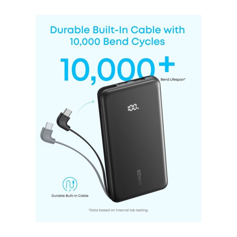 Prenosna baterija Powerbank Anker Zolo A110DH11, 10000 mAh, črn