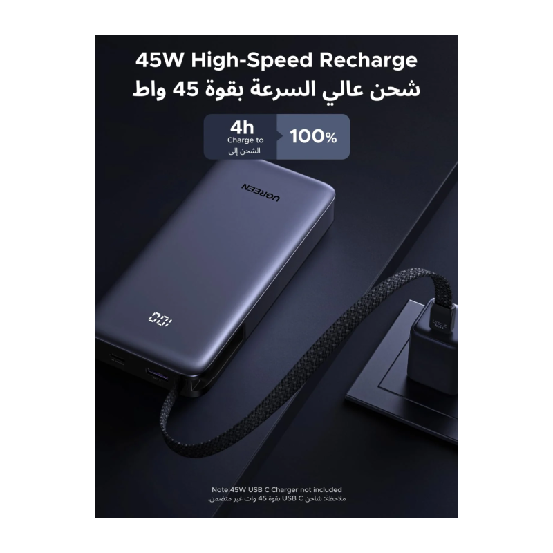 Prenosna baterija Powerbank Ugreen Nexode 55988B, 20000mAh