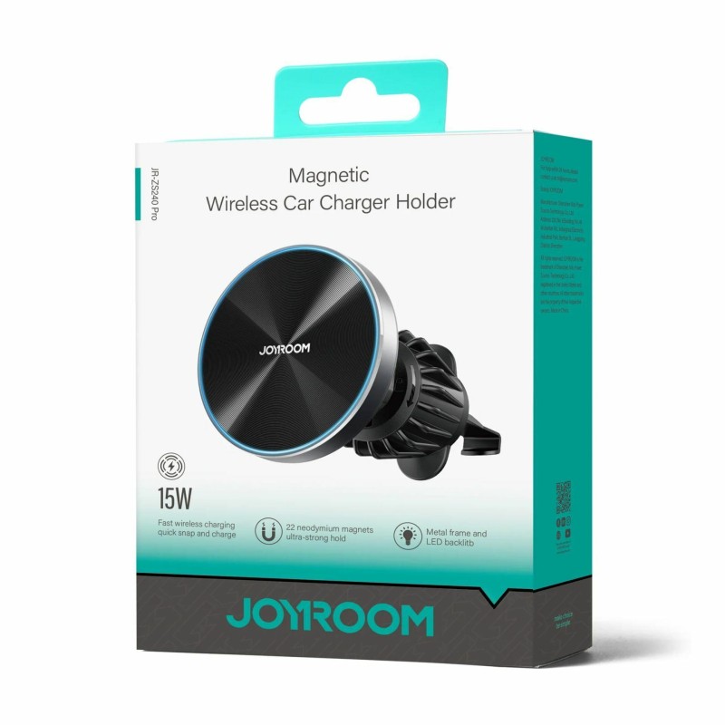 Avtomobilski polnilec Joyroom JR-ZS240 Pro MagSafe, 15W, črn
