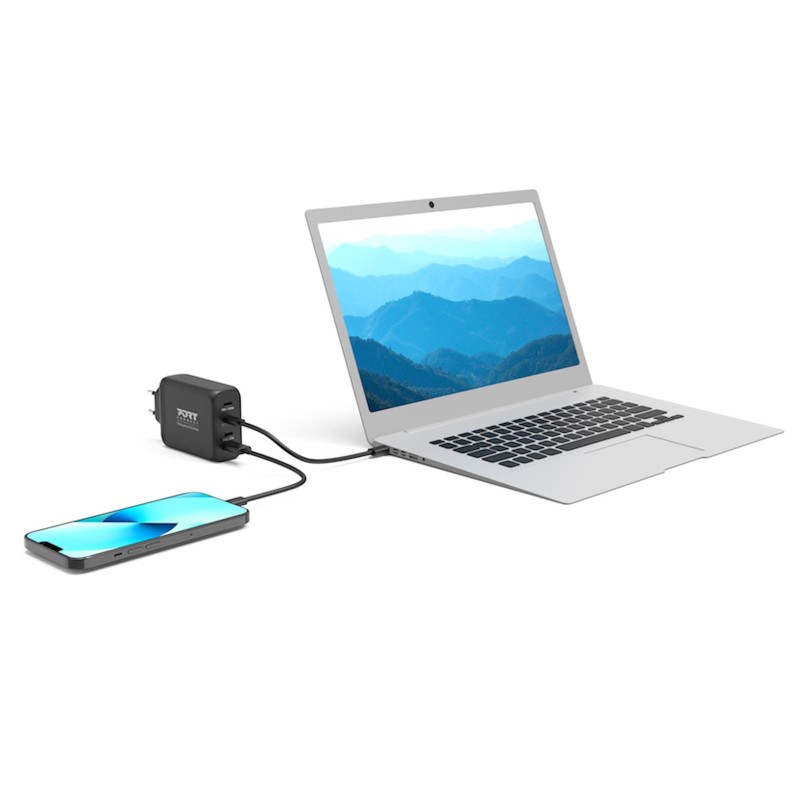 Polnilec PORT GaN USB-C PD 100W + kabel USB-C (130W), 2m
