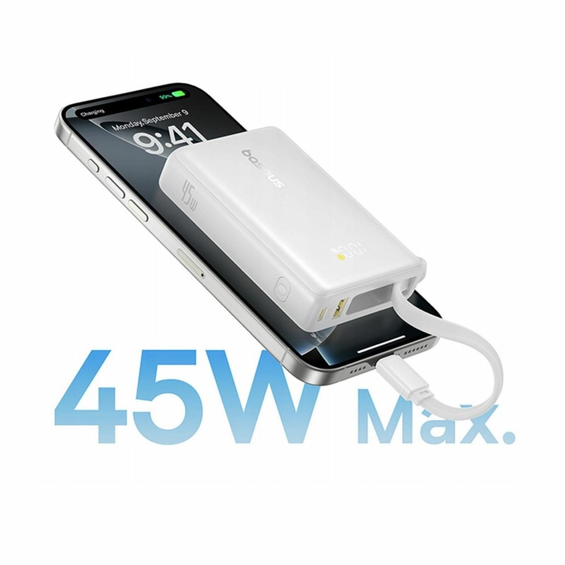 Prenosna baterija Powerbank Baseus PicoGo PPPG-1W45C, 10.000mAh, bela
