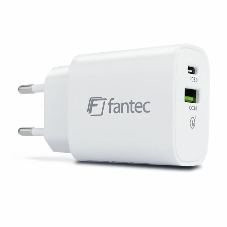 Polnilec Fantec 2575, 20W, USB-A, USB-C, bel