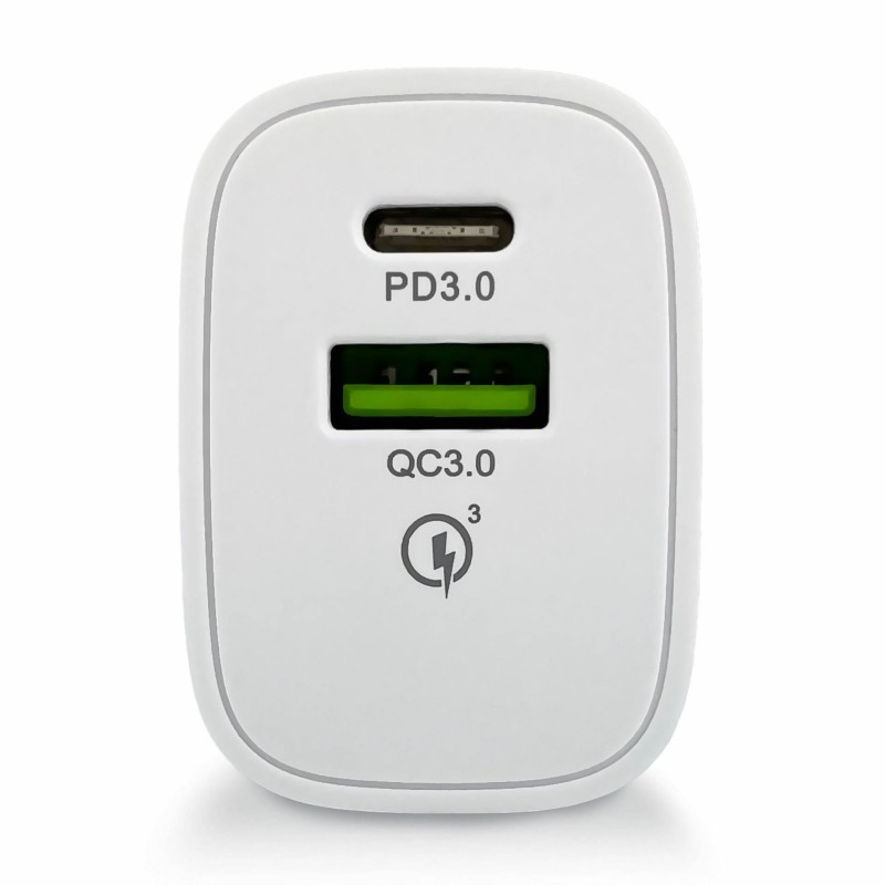Polnilec Fantec 2575, 20W, USB-A, USB-C, bel