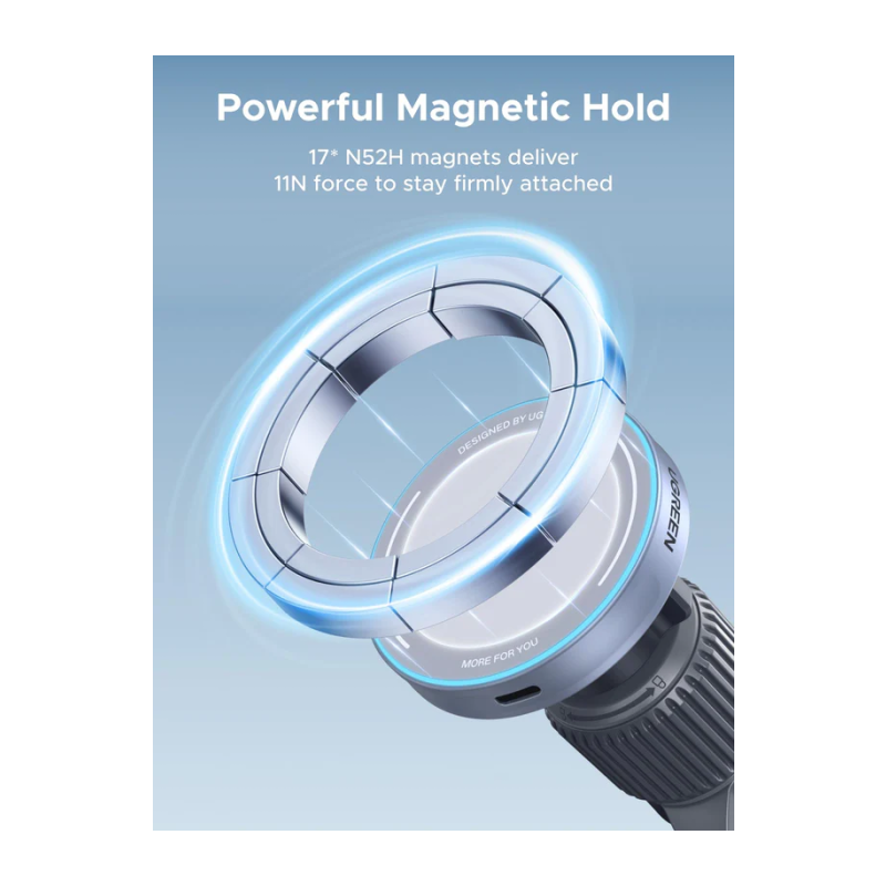Avtomobilski polnilec Ugreen MagFlow, 25W, MagSafe nosilec za telefon