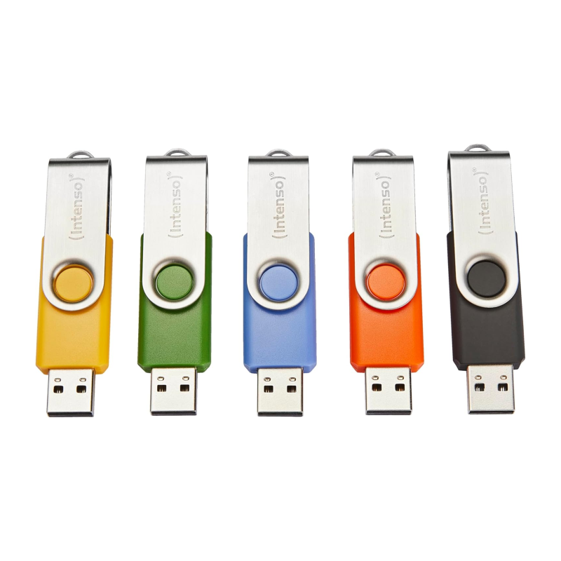 USB kjučki 5x16GB Intenso Basic Line, USB 2.0, barvni