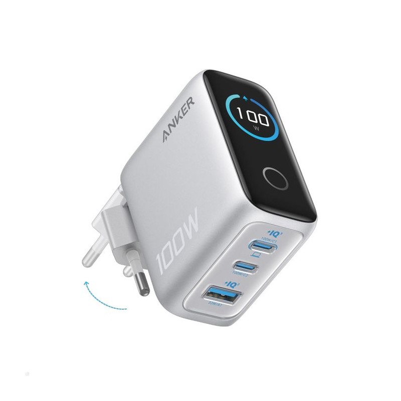 Polnilec Anker B121BG41, 100W, USB-C, srebrn
