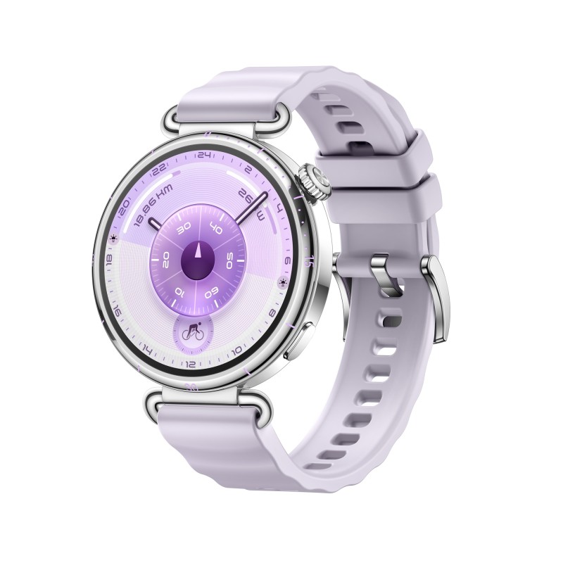 Pametna ura Huawei Watch GT 6, 41mm, srebrna (vijoličen pašček)