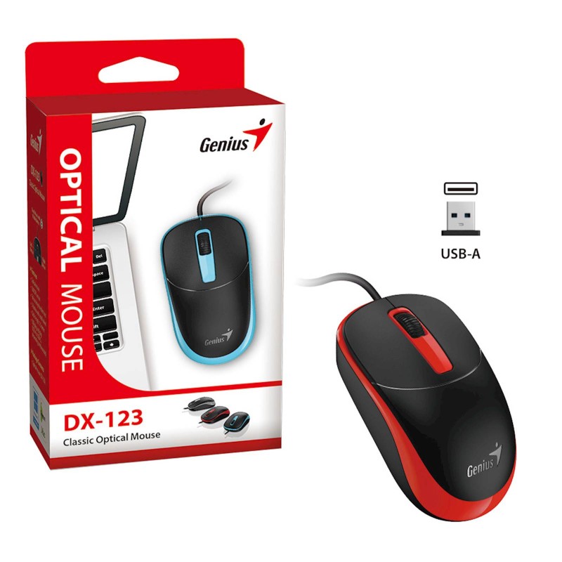 Miška Genius DX-123, siva