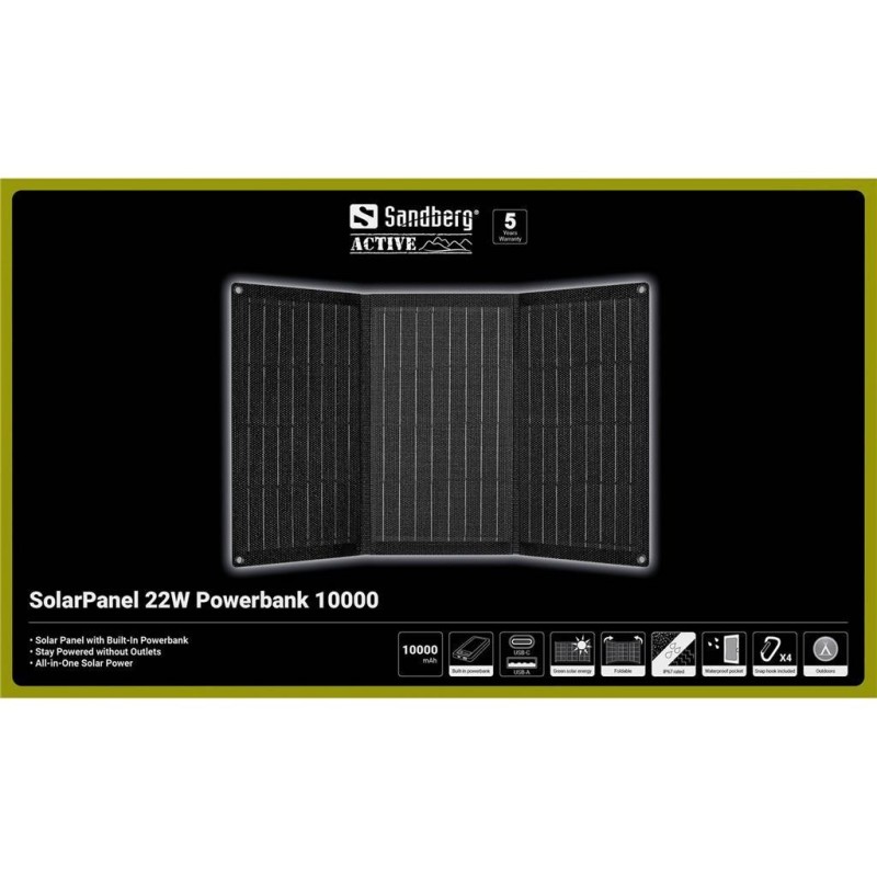 Prenosna baterija Powerbank Sandberg Solar 10000, 10000 mAh