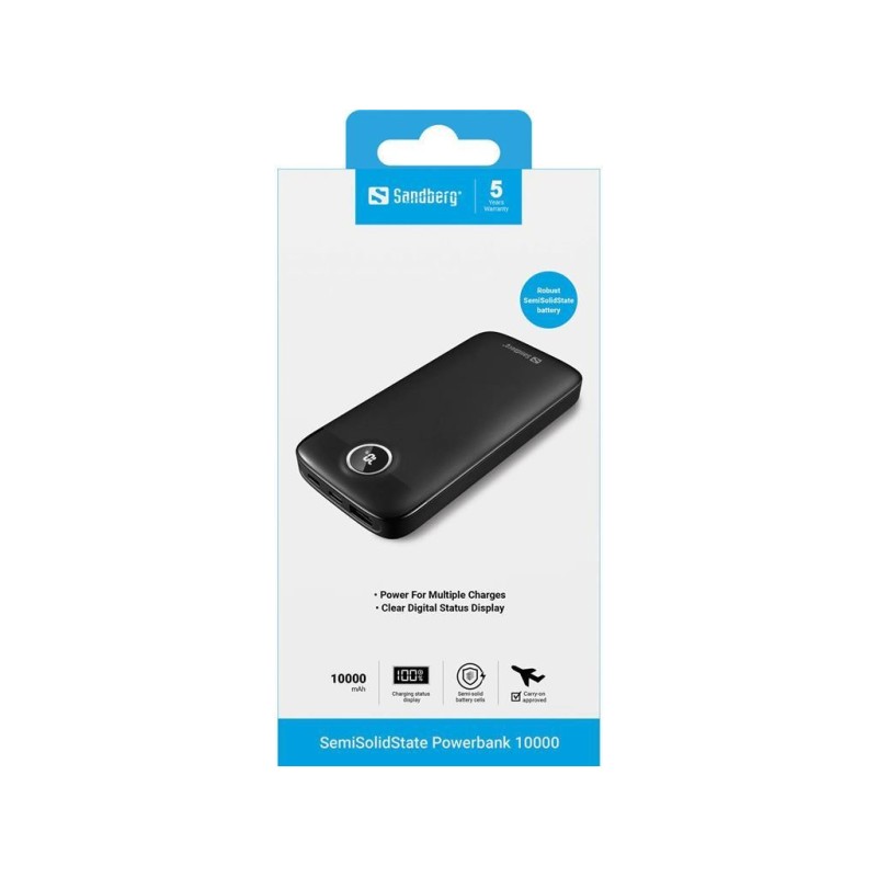 Prenosna baterija Powerbank Sandberg SolidState 10000 20W, 10000 mAh