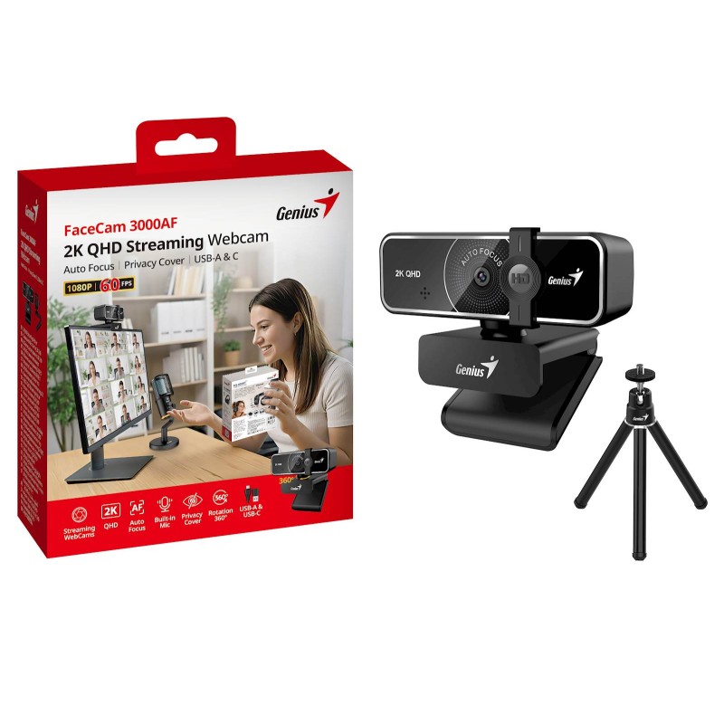 Spletna kamera Genius FaceCam 3000AF, črna