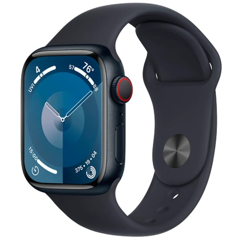 Pametna ura Apple Watch Series 9, 4G, 41mm, črna + pašček S/M, črn