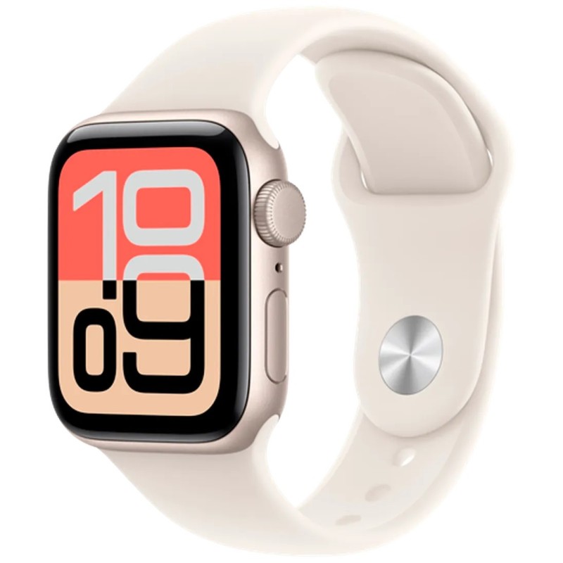 Pametna ura Apple Watch SE 3, 40mm, 5G, zlata + pašček S/M, bež