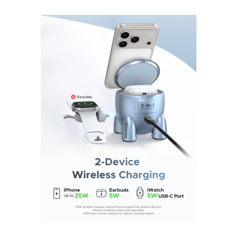 Polnilna postaja Ugreen 65300, 2-in-1 MagSafe, 30W