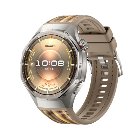 Pametna ura Huawei Watch GT 6 Pro, 46mm, srebrna (rjav pašček)