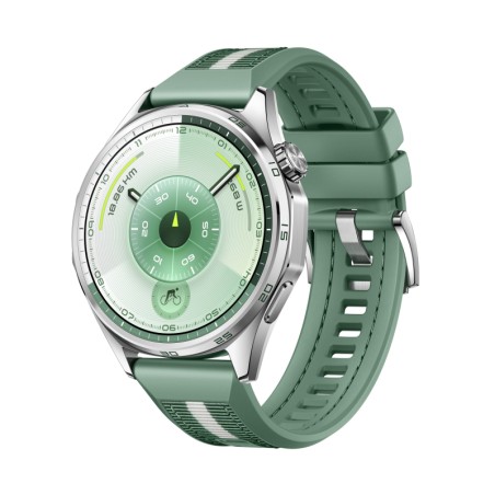 Pametna ura Huawei Watch GT 6, 46mm, srebrna (zelen pašček)
