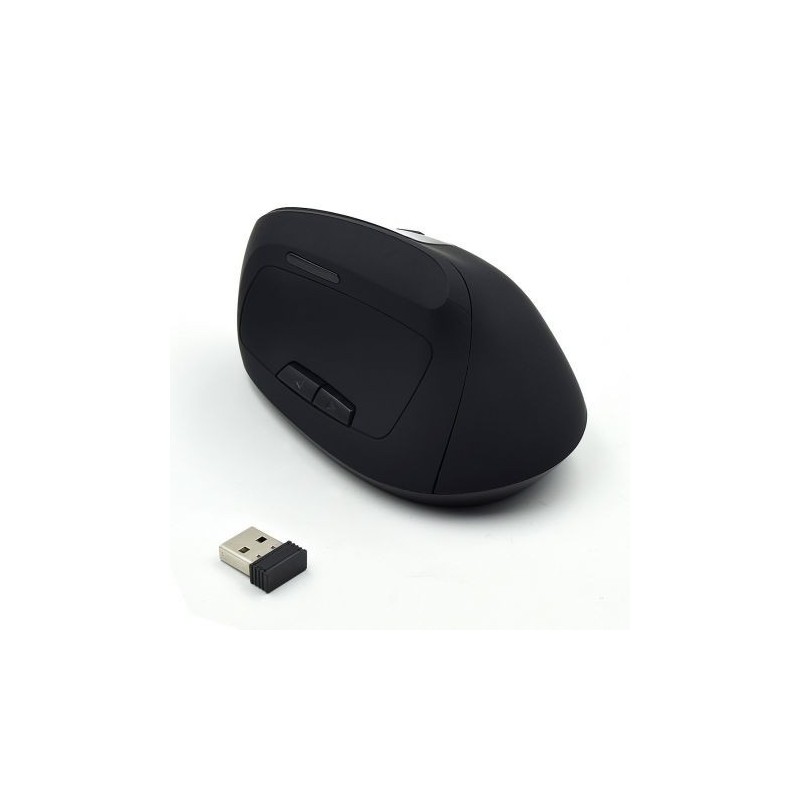 Miška brezžična Ewent Ergonomic Vertical, črna, EW3158