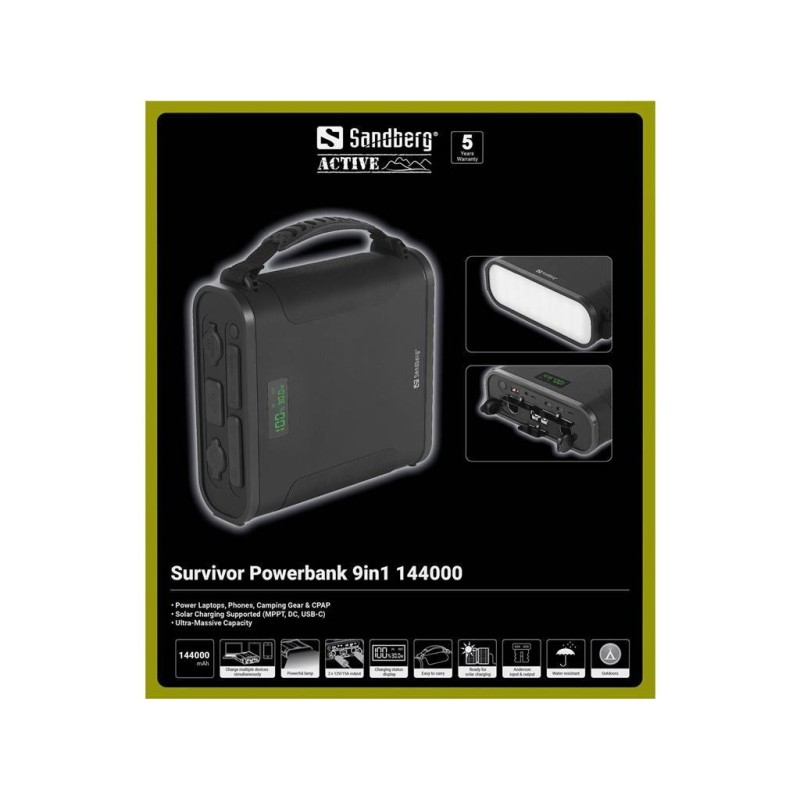 Prenosna baterija Powerbank Sandberg Survivor 9-v-1 144000, 144000 mAh