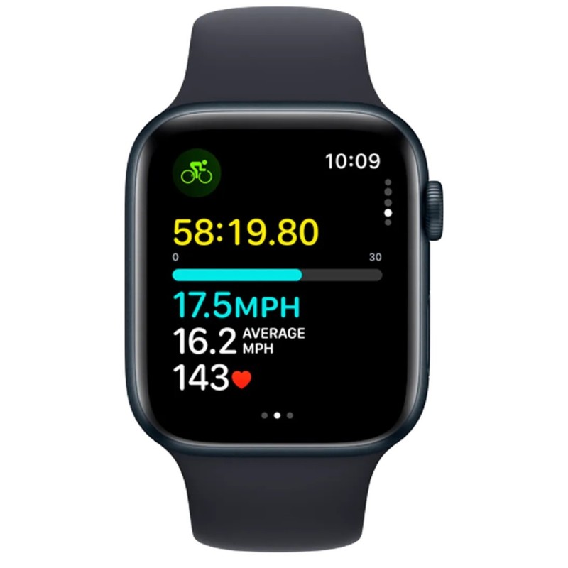 Pametna ura Apple Watch SE (2023), 4G, 44mm, črna (črn pašček S/M)