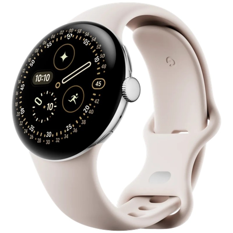 Pametna ura Google Pixel Watch 4, 41mm, srebrna (bež pašček)