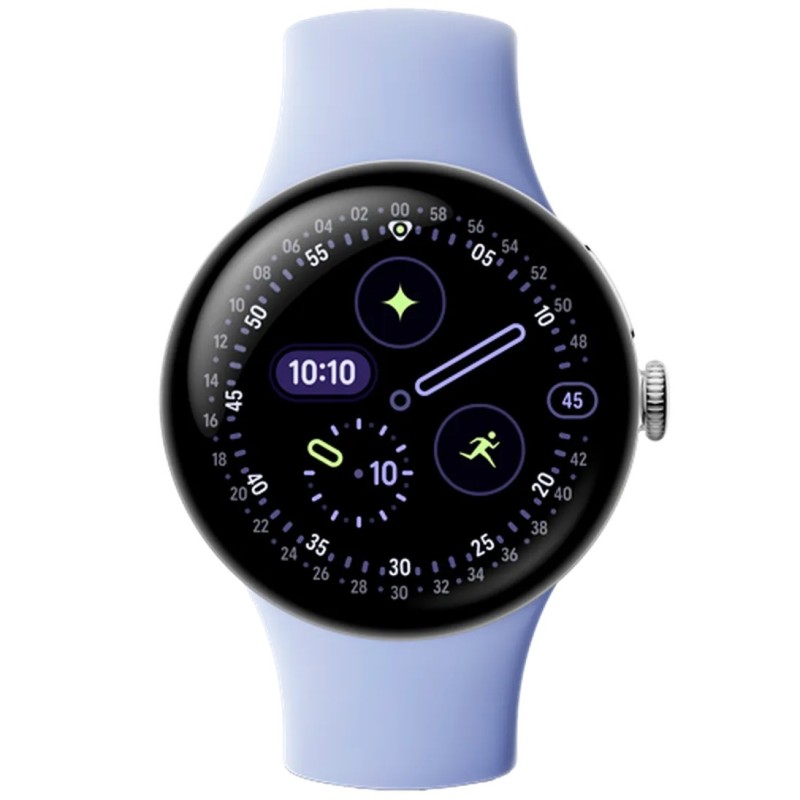 Pametna ura Google Pixel Watch 4, 41mm, srebrna (vijoličen pašček)
