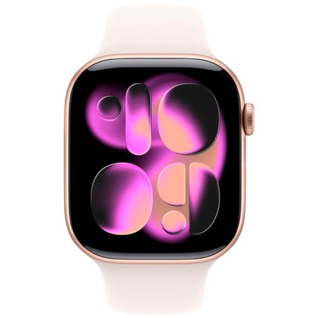 Pametna ura Apple Watch Series 11, 46mm, zlata (roza pašček M/L)