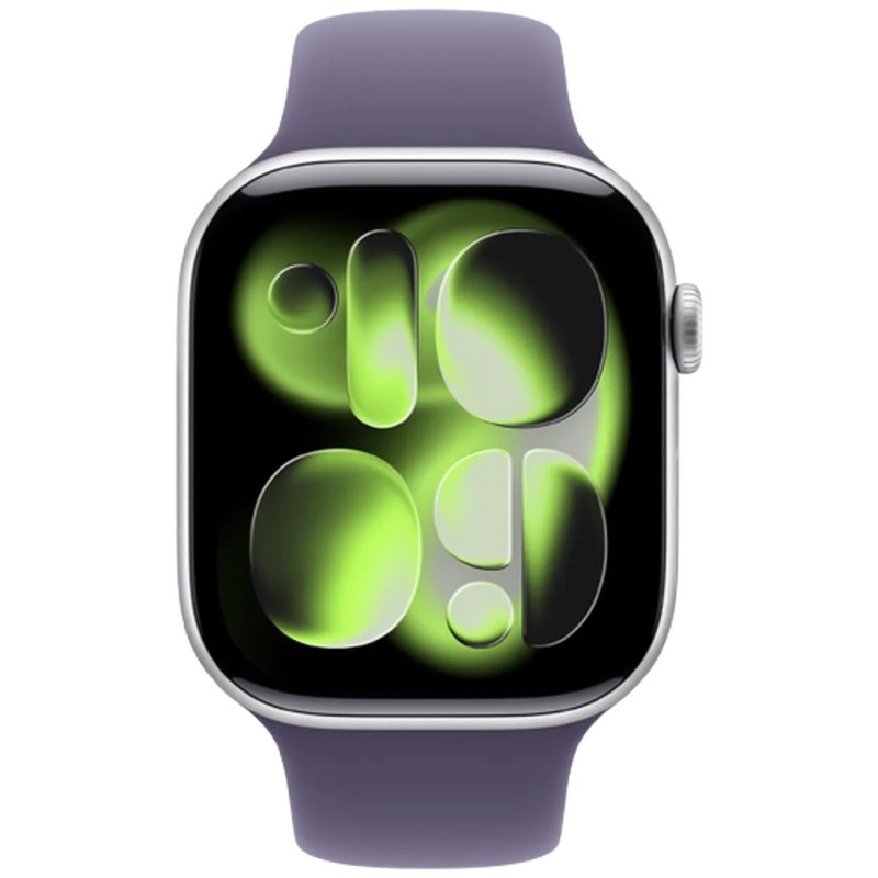 Pametna ura Apple Watch Series 11, 46mm, srebrna (vijoličen pašček S/M)