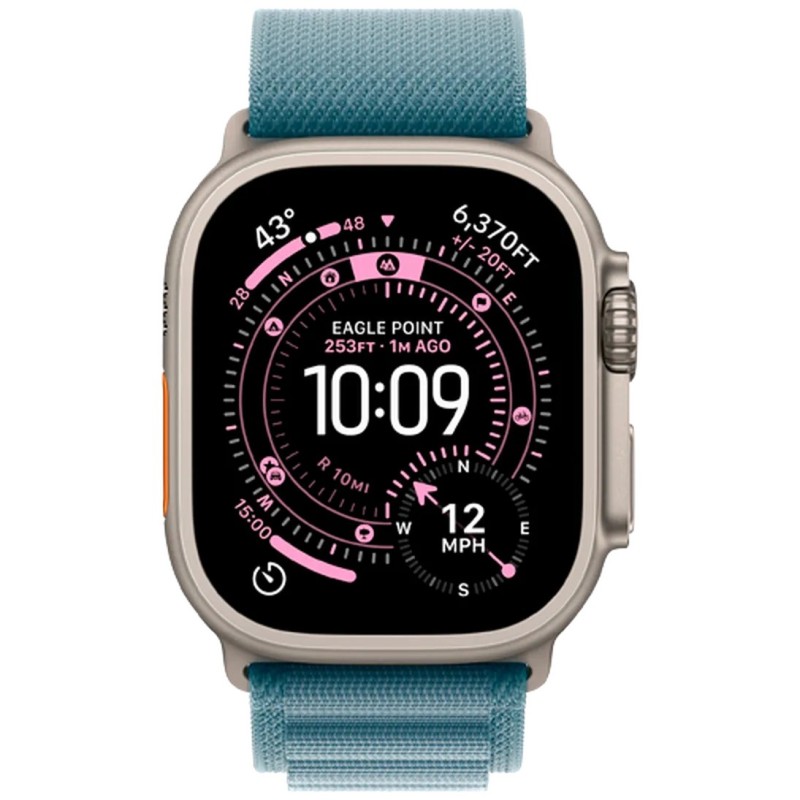 Pametna ura Apple Watch Ultra 3, 49mm, srebrna (moder pašček M)