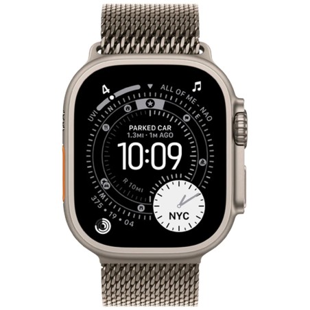 Pametna ura Apple Watch Ultra 3, 49mm, srebrna (srebrn pašček L)