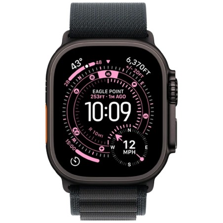 Pametna ura Apple Watch Ultra 3, 49mm, črna (črn pašček M)