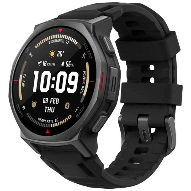 Pametna ura Amazfit T-Rex 3 Pro, 44mm, črna (črn pašček)