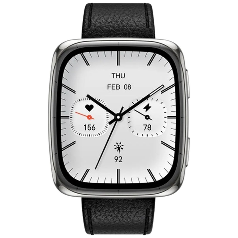 Pametna ura Amazfit Active 2 Square, srebrna (črn pašček)