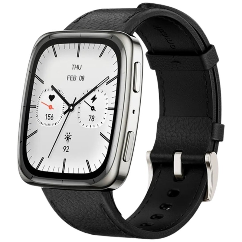 Pametna ura Amazfit Active 2 Square, srebrna (črn pašček)