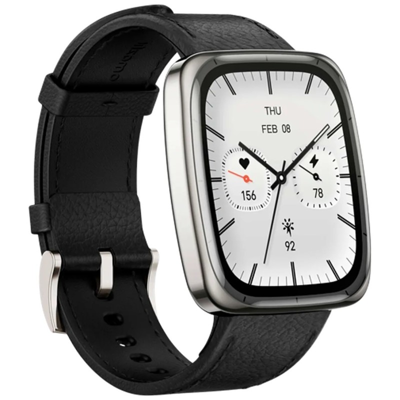 Pametna ura Amazfit Active 2 Square, srebrna (črn pašček)
