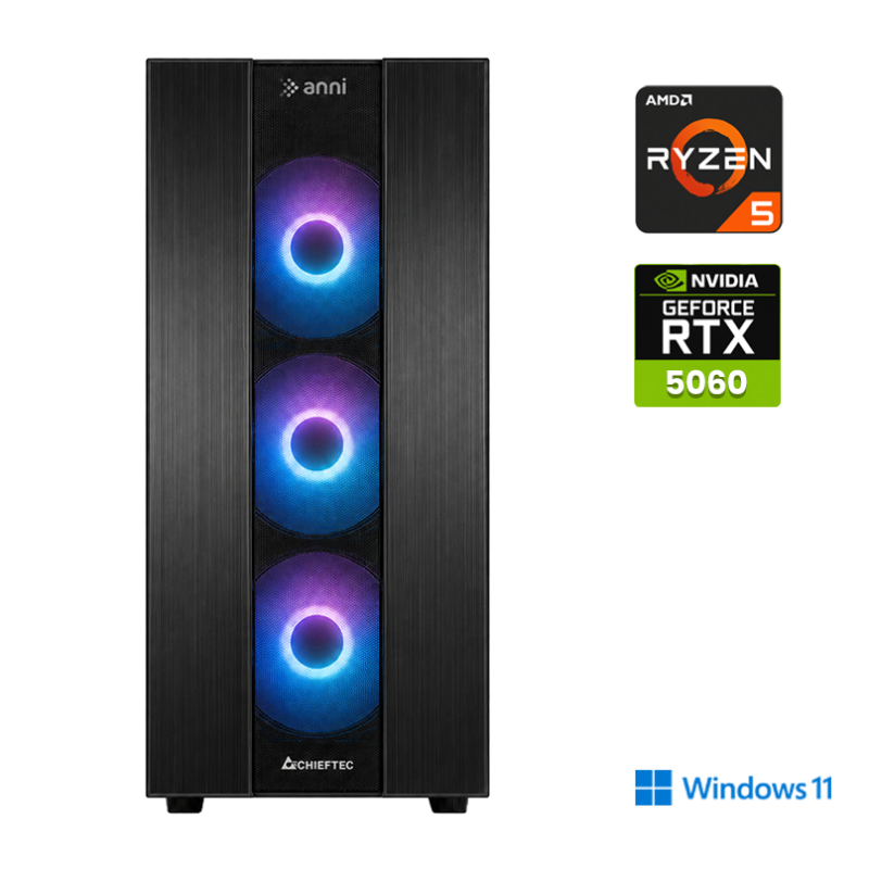 Računalnik ANNI Gamer Advanced R5 5500 / RTX 5060 / 16 GB / 1 TB / W11H