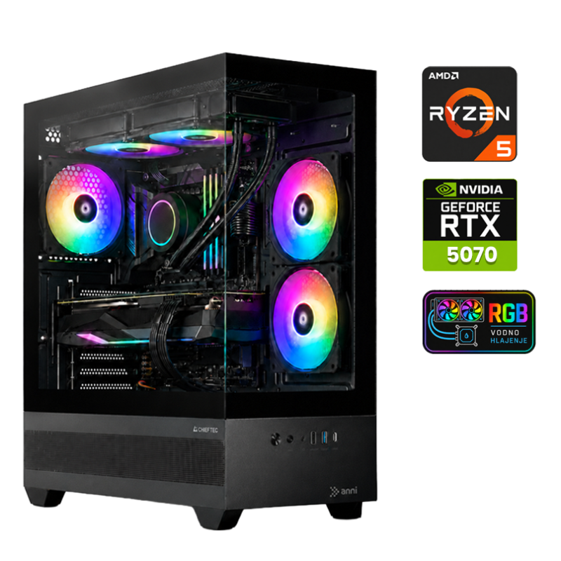 Računalnik ANNI Gamer Extreme R5 7500X3D / RTX 5070 / 32 GB / 2 TB