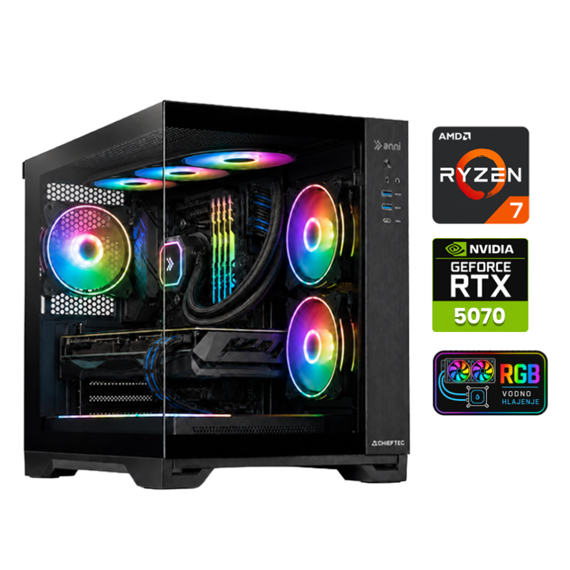Računalnik ANNI Gamer Extreme R7 7800X3D / RTX 5070 / 32 GB / 2 TB