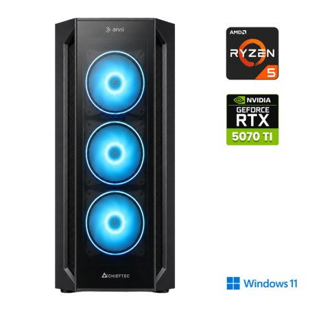 Računalnik ANNI Gamer Extreme R7 9600X / RTX 5070 Ti / 32 GB / 2 TB / W11H
