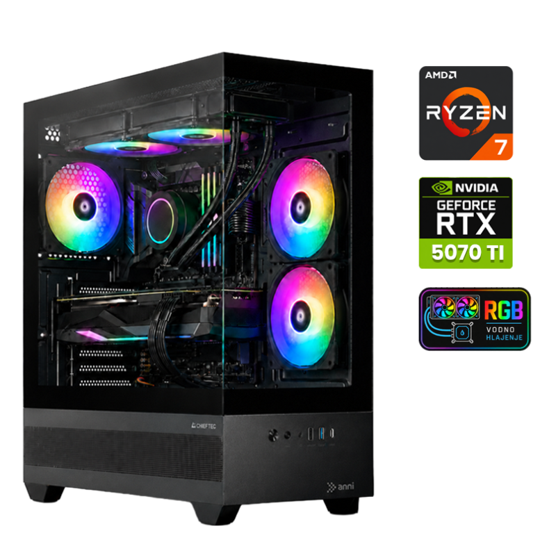 Računalnik ANNI Gamer Elite R7 7800X3D / RTX 5070 Ti / 32 GB / 2 TB