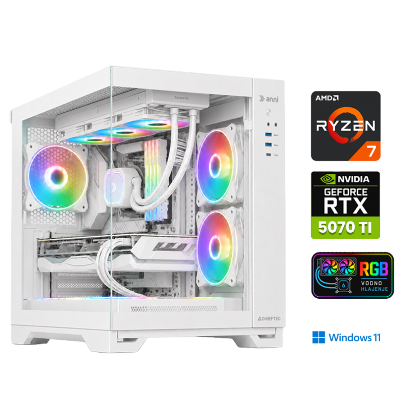 Računalnik ANNI Gamer Elite R7 9800X3D / RTX 5070 Ti / 32 GB / 2 TB / W11H