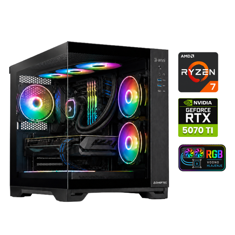 Računalnik ANNI Gamer Elite R7 9800X3D / RTX 5070 Ti / 64 GB / 2 TB