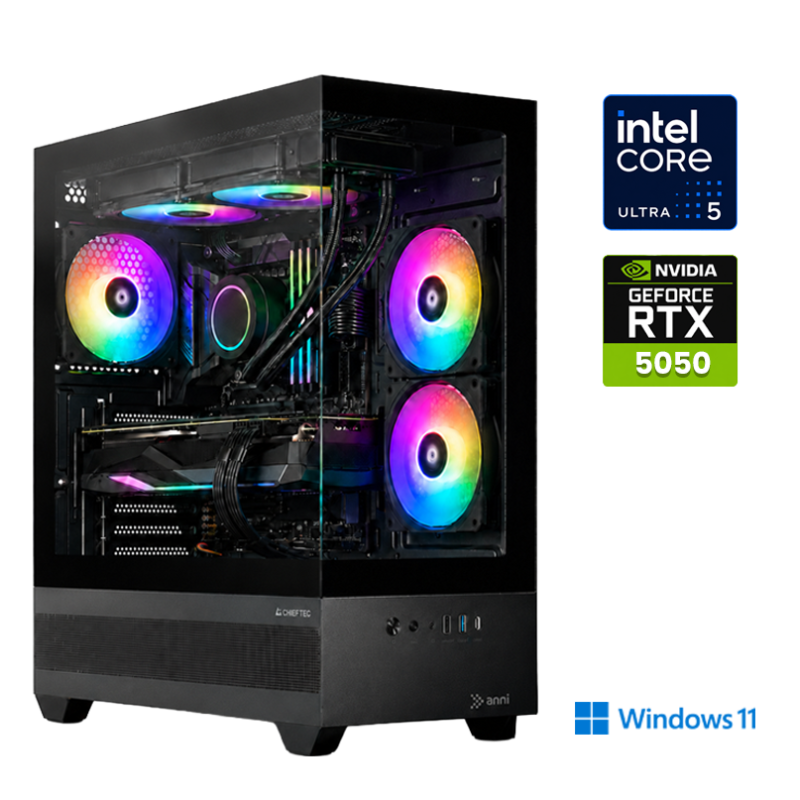 Računalnik ANNI Gamer Optimal Ultra 5 225F / RTX 5050 / 16 GB / 1 TB / W11H