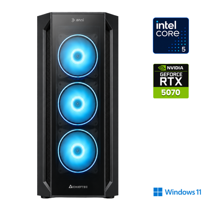 Računalnik ANNI Gamer Extreme i5-14400F / RTX 5070 / 32 GB / 2 TB / W11H