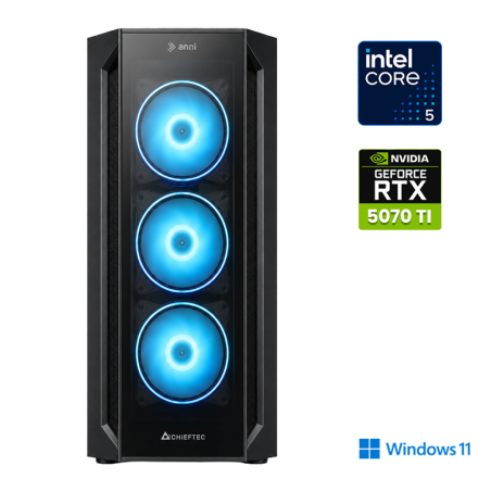 Računalnik ANNI Gamer Extreme i5-14400F / RTX 5070 Ti / 32 GB / 2 TB / W11H