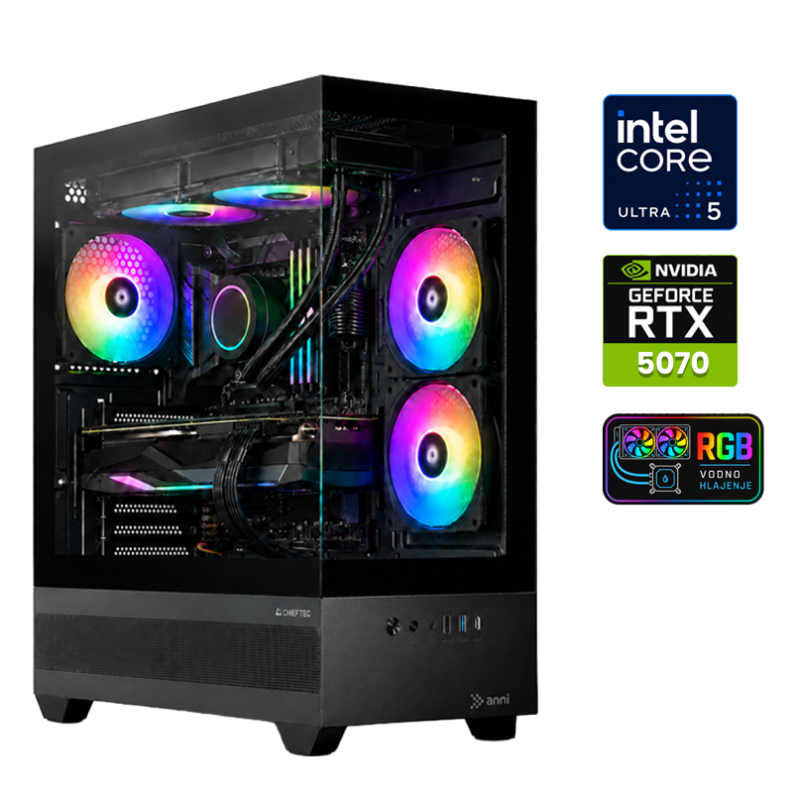 Računalnik ANNI Gamer Extreme Ultra 5 225F / RTX 5070 / 32 GB / 2 TB