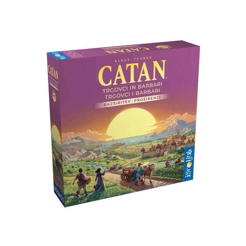 Družabna igra Catan 2025 razširitev Trgovci in barbari